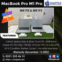 MacBook Pro M1 Pro (MK193 & MK1F3)