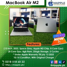 MacBook Air M2 {nder Apple Warranty Till july 13 2025}