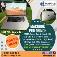 MacBook Pro 16inch [Part No. MVVJ2]